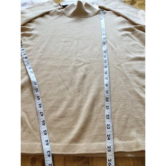 NWT Vintage Escada Womens Beige Turtleneck Sweater Size 44 Cashmere Wool Blend L - Picture 10 of 10